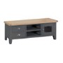 Charcoal TV Unit with Storage - TVs up to 65"