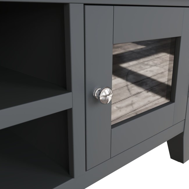 Charcoal TV Unit with Storage - TVs up to 65"