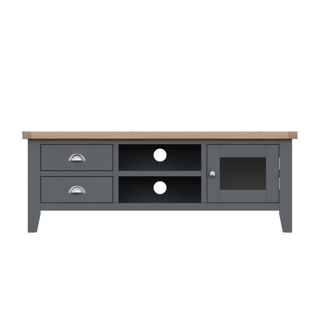 Charcoal TV Unit with Storage - TVs up to 65"