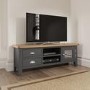 Charcoal TV Unit with Storage - TVs up to 65"