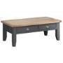 Large Dark Grey Coffee Table with Storage 