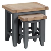 Dark Grey Nest of 2 Tables