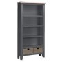 Large Dark Grey Bookcase with Storage