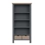 Large Dark Grey Bookcase with Storage