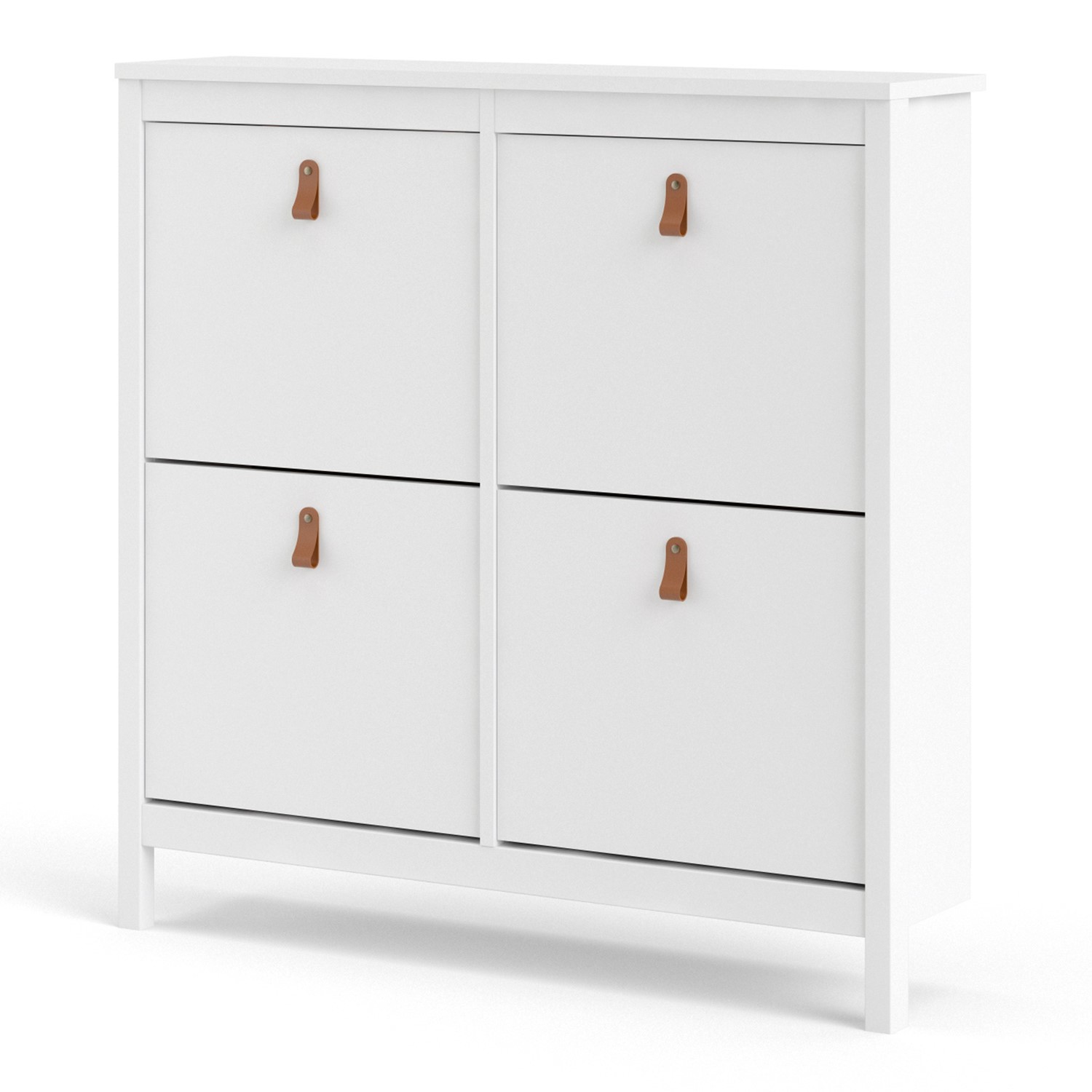 Stall shoe cabinet with 4 compartments white