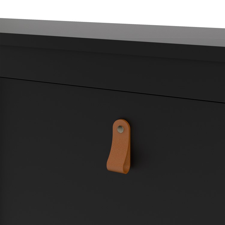 Black Shoe Cabinet with 4 Compartments - Barcelona 