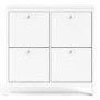 White Shoe Cabinet with 4 Compartments - Madrid 