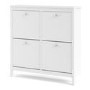 White Shoe Cabinet with 4 Compartments - Madrid 