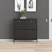 Black Shoe Cabinet with 4 Cabinets - Madrid 