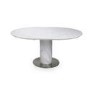White Marble Round Extendable Dining Table - Seats 6
