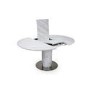 White Marble Round Extendable Dining Table - Seats 6
