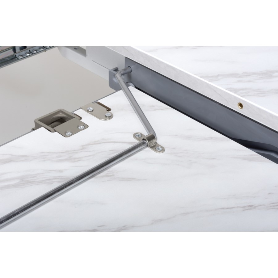 White Marble Round Extendable Dining Table - Seats 6