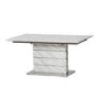 GRADE A1 - White Marble Extendable Dining Table 160-220cm - Etan