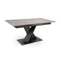 Large Grey Wood Extendable Dining Table - Seats 4-6 - Asher