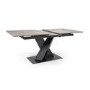 Large Grey Wood Extendable Dining Table - Seats 4-6 - Asher