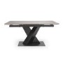 Large Grey Wood Extendable Dining Table - Seats 4-6 - Asher