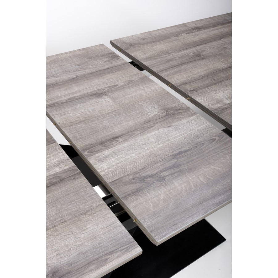 Large Grey Wood Extendable Dining Table - Seats 4-6 - Asher
