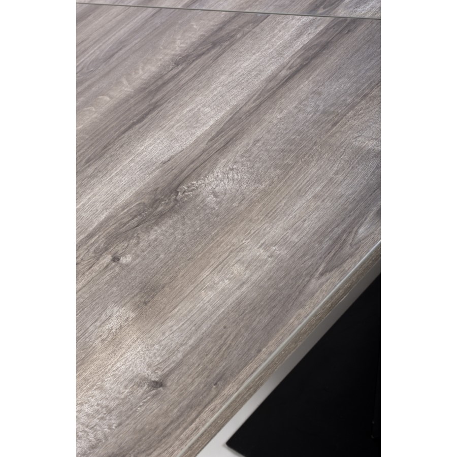 Large Grey Wood Extendable Dining Table - Seats 4-6 - Asher