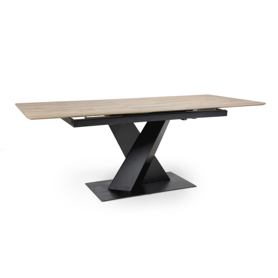 Large Extendable Oak Dining Table - Seats 4-6 - Ashar
