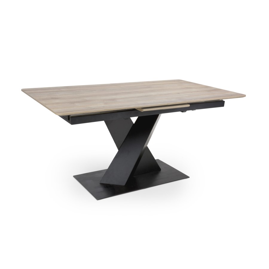 Large Extendable Oak Dining Table - Seats 4-6 - Ashar