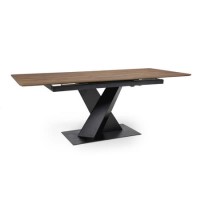 Large Extendable Walnut Dining Table - Seats 4-6 - Asher