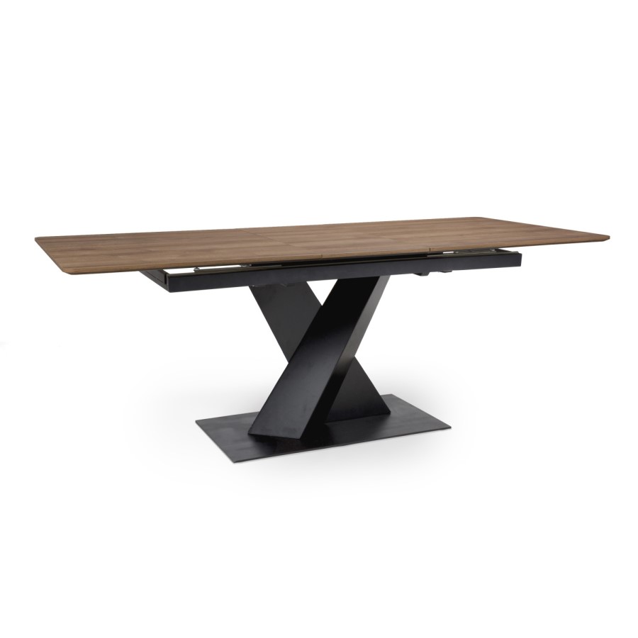 Large Extendable Walnut Dining Table - Seats 4-6 - Asher