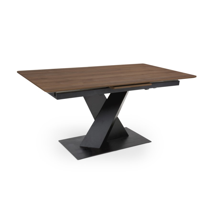 Large Extendable Walnut Dining Table - Seats 4-6 - Asher