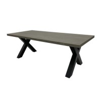 Large Grey Wooden Dining Table - Seats 6 - Kobe