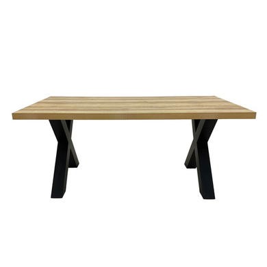 Photo of Large rectangle oak dining table - seats 6 - kobe