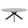 Large Oval Wood Effect Dining Table - Seats 6 - Liberty