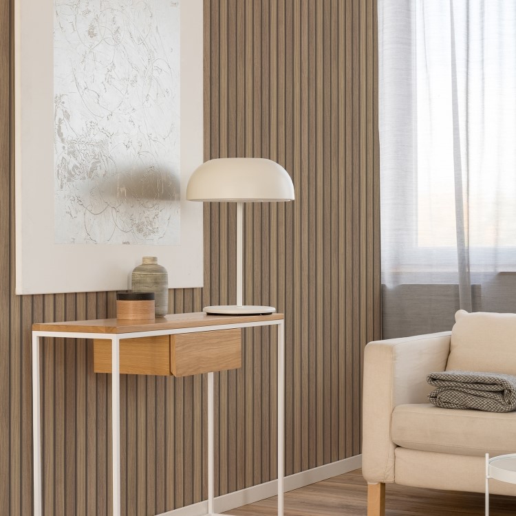 Natural Wood Slat Wallpaper - Fresco