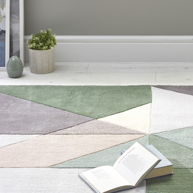 Geometric Multicoloured Rug - 170 x 120 cm - Trio - Origins