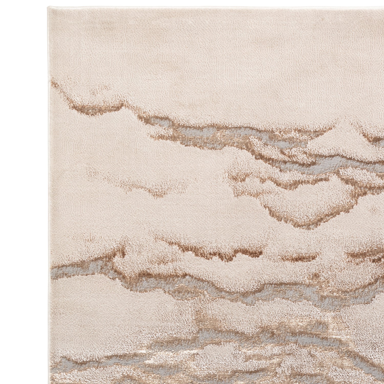 Patterns Beige Rug Large Size Large Beige Rug with Marble Effect - 340 x 240 cm - Aurora - Furniture123