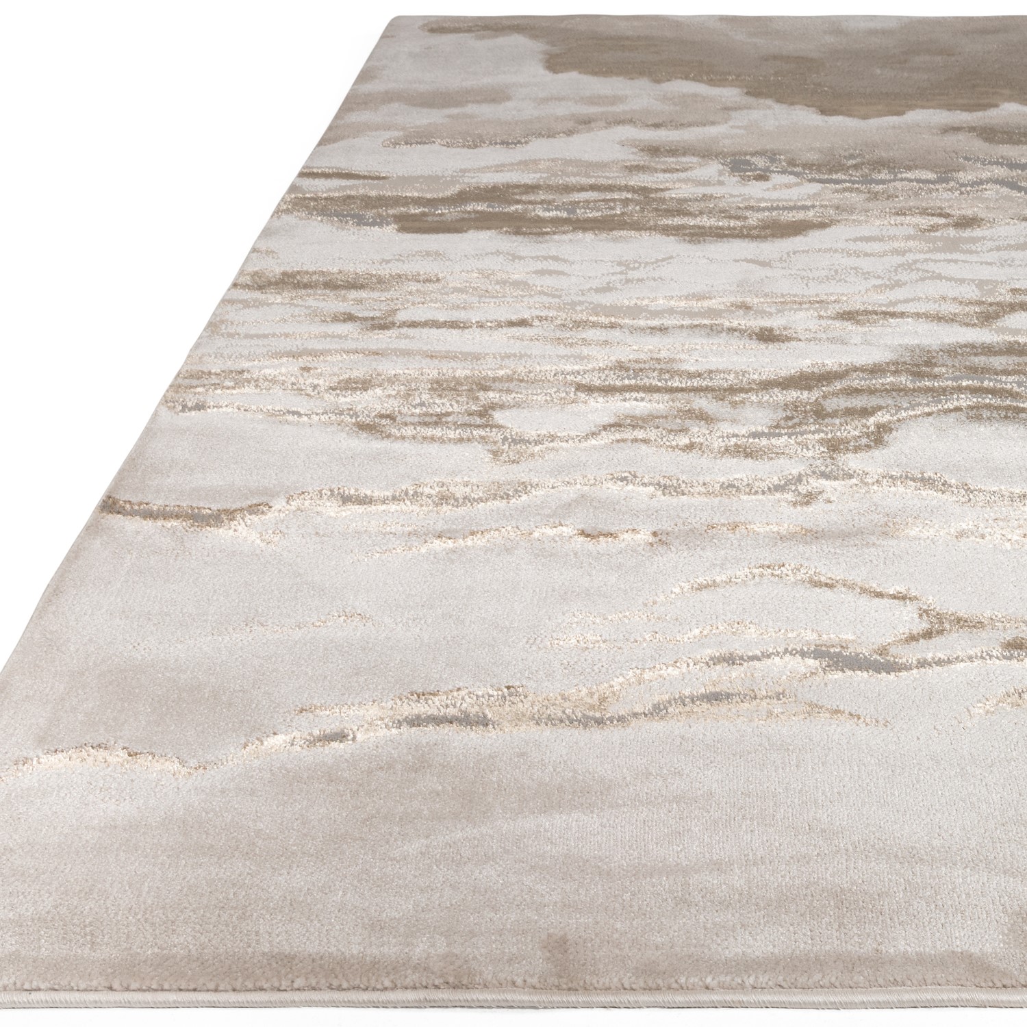Large Beige Rug with Marble Effect - 340 x 240 cm - Aurora - Furniture123