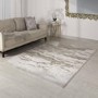 Large Beige Rug with Marble Effect - 340 x 240 cm - Aurora
