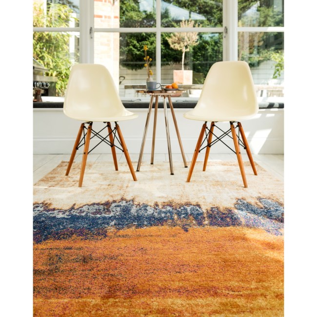 Distressed Ombre Orange Rug - 170 x 120 cm - Nova