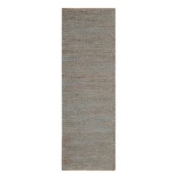 Grey Jute Runner Rug - 66x200cm - Soumak