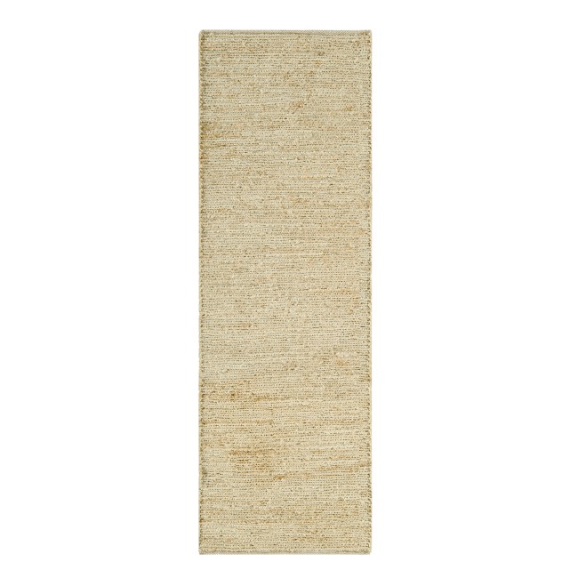 Beige Jute Runner Rug - 200 x 66 cm - Soumak