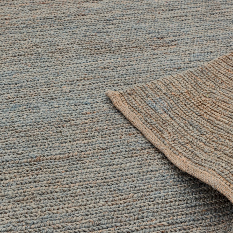 GRADE A1 - Grey Jute Rug 120x170cm - Soumak