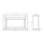 White Freestanding Electric Fireplace Suite - 121cm x 67cm - Suncrest Lumley Ambience