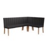 Dark Grey Fabric Corner Dining Bench 