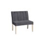 Dark Grey Fabric Corner Dining Bench 