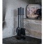 Ivyline Black Companion Set with Leather Handles