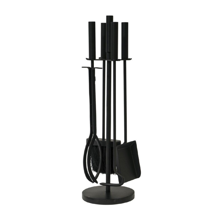 Ivyline Black Companion Set with Leather Handles