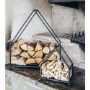 Ivyline Modern Black Metal Log Holder