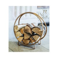 Ivyline Modern Round Copper Log Holder