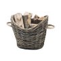 Ivyline Wicker Lined Log Basket