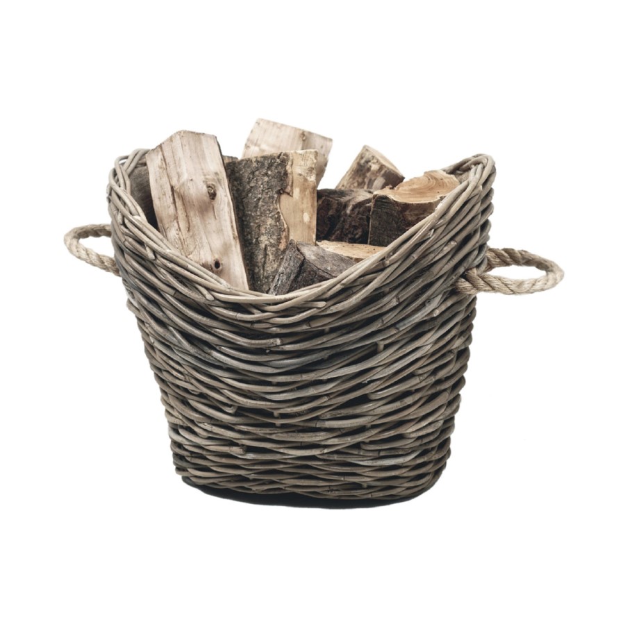 Ivyline Wicker Lined Log Basket