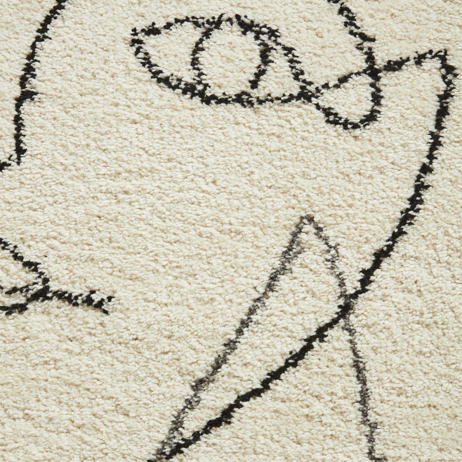 Cream Abstract Face Rug - Royal Nomandic - Furniture123