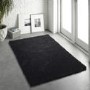 Rectangle Black Shaggy Rug - 110 x 160cm - Chicago